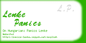 lenke panics business card